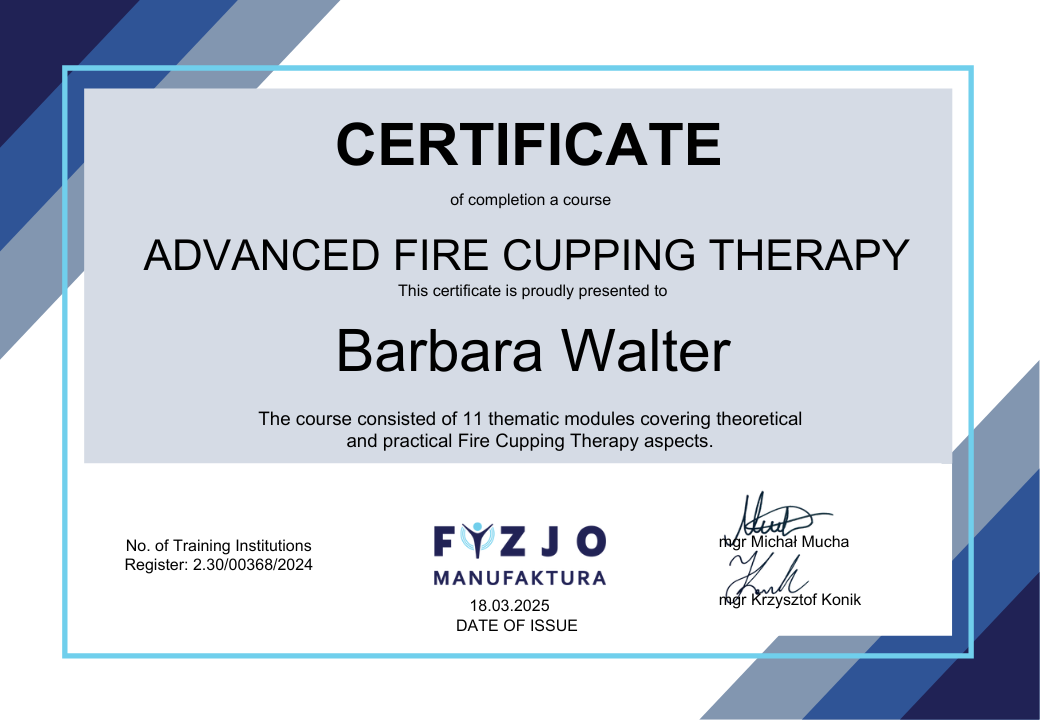 Fire Cupping Therapy Certificate image